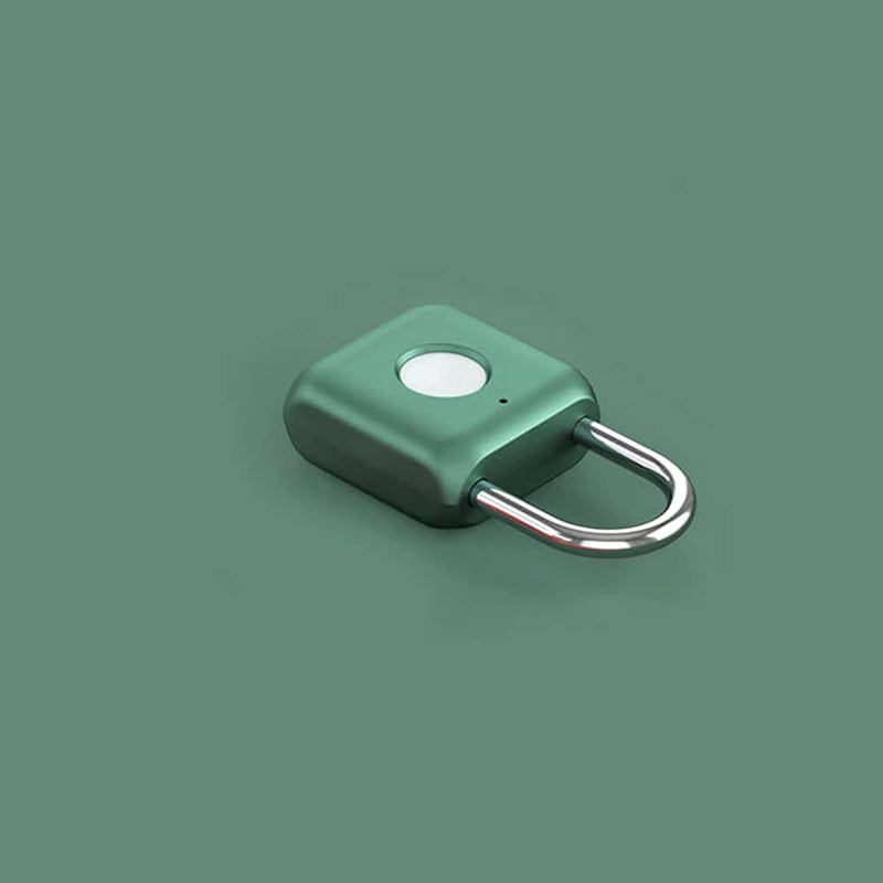 Elinksmart Fingerprint Padlock eLinkSmart Green Metal Padlock Keyless Biometric for Gym Locker Shed Locker Storage Units Luggages Suitcases - Image 4